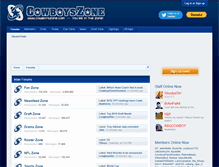 Tablet Screenshot of cowboyszone.com